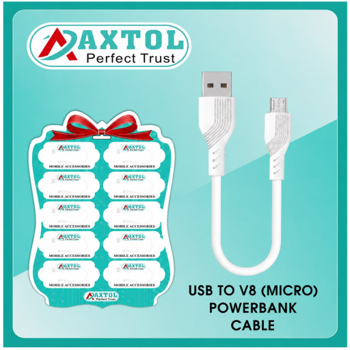 Micro (V8) pin power bank cable