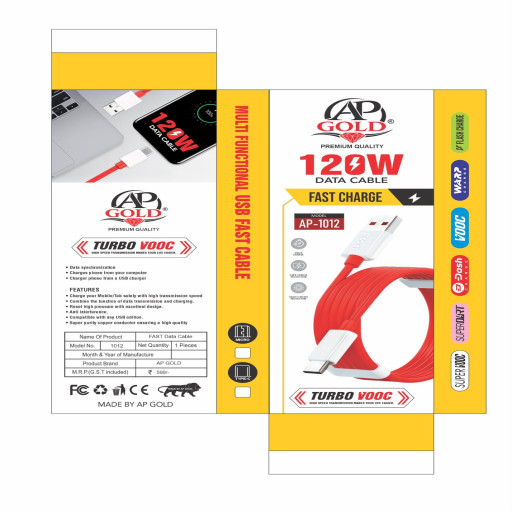 Ap Gold Super Fast 120W V8(Micro) cable 1year Garrunty