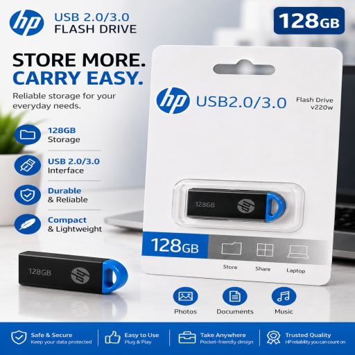 128 GB HP Pandrive 2.0/3.0 Mattel