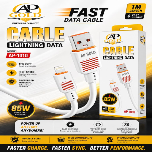 Ap Gold 85W iPhone Cable  1 year Guarantee