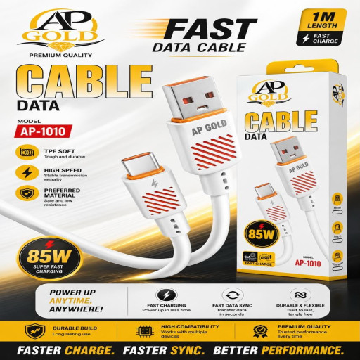 85W Ap Gold Super vooc  type c  Ap gold cable