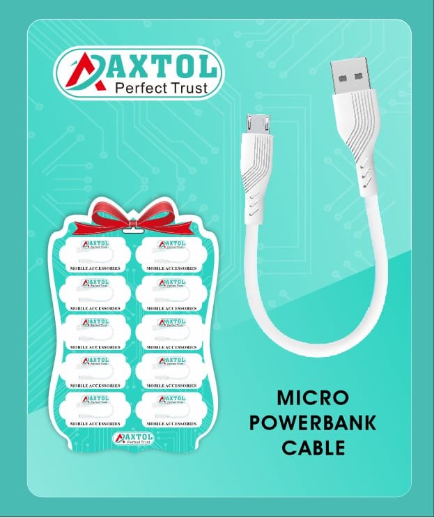 V8 Power Bank Cable  Packet