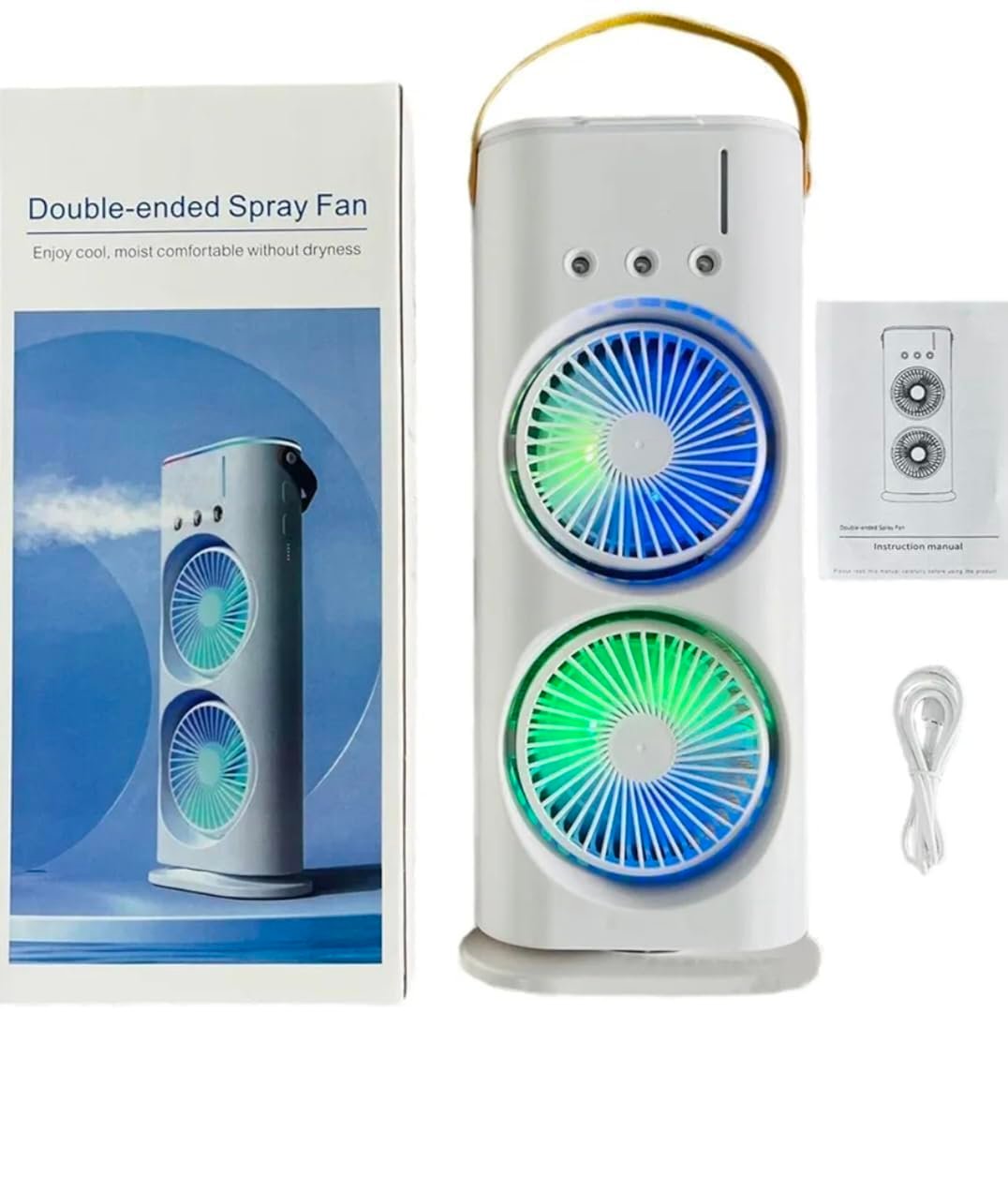 DUAL FAN RECHARGEABLE MINI COOLER 