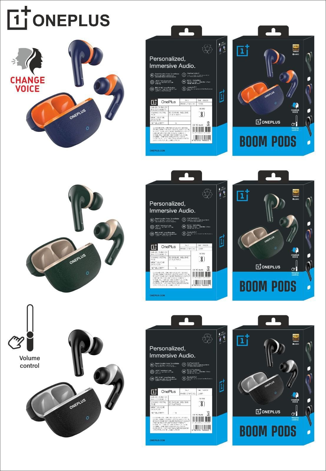  One plus Boom Pods Voice changer 