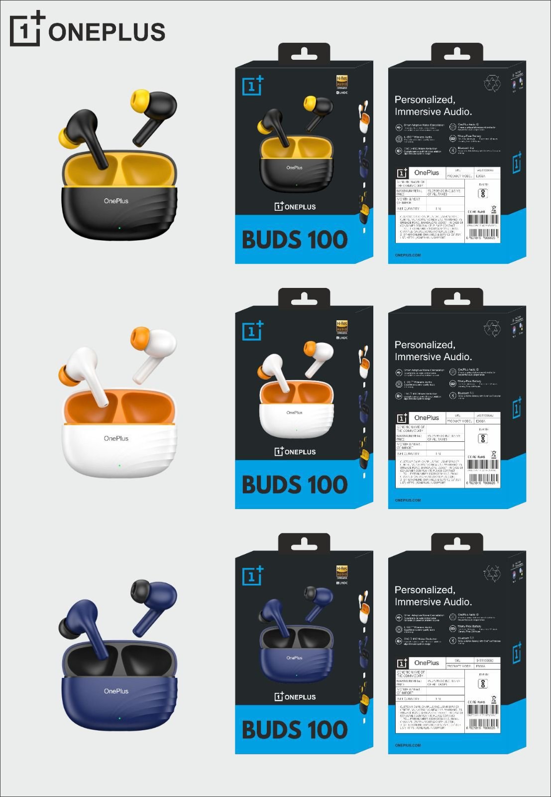 ONE plus buds 100